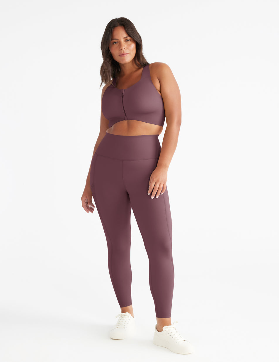 knix, Intimates & Sleepwear, Knix Catalyst Front Zip Sports Bra In Berry