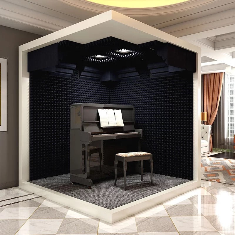 BASSAFFINE II Vocal Booth Rap Booth Recording Studio Home Studio Sound  Waves Hall Echo Dry Vocals Absorbing Absorb Sound Room Acoustic Absorbing  Panels Podcast Music Music Production Soundbox Music Studio Recording Room