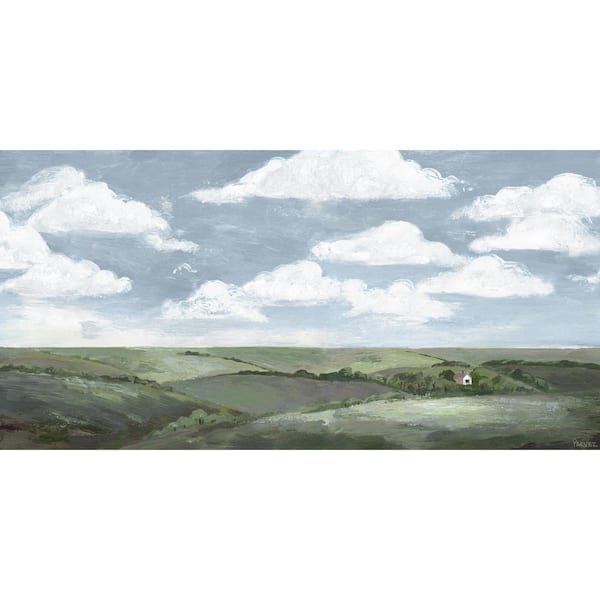 "Lush Green Valleys" by Parvez Taj Unframed Canvas Nature Art Print 22.5 in. x 45 in.