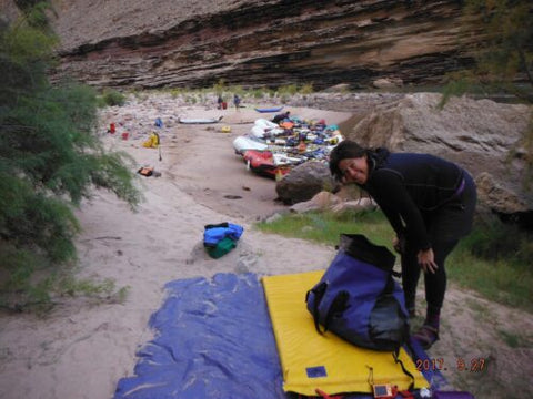 Camping on the Colorado river in the Grand Canyon 2017