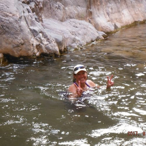 Cooling down in the water in the Grand Canyon 2017