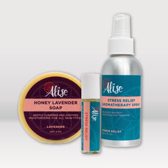 Stress Relief Essentials Gift Set handcrafted by Alise Body Care