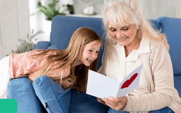 grandma reading letter