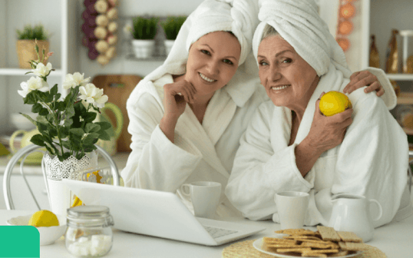 spa day with grandma