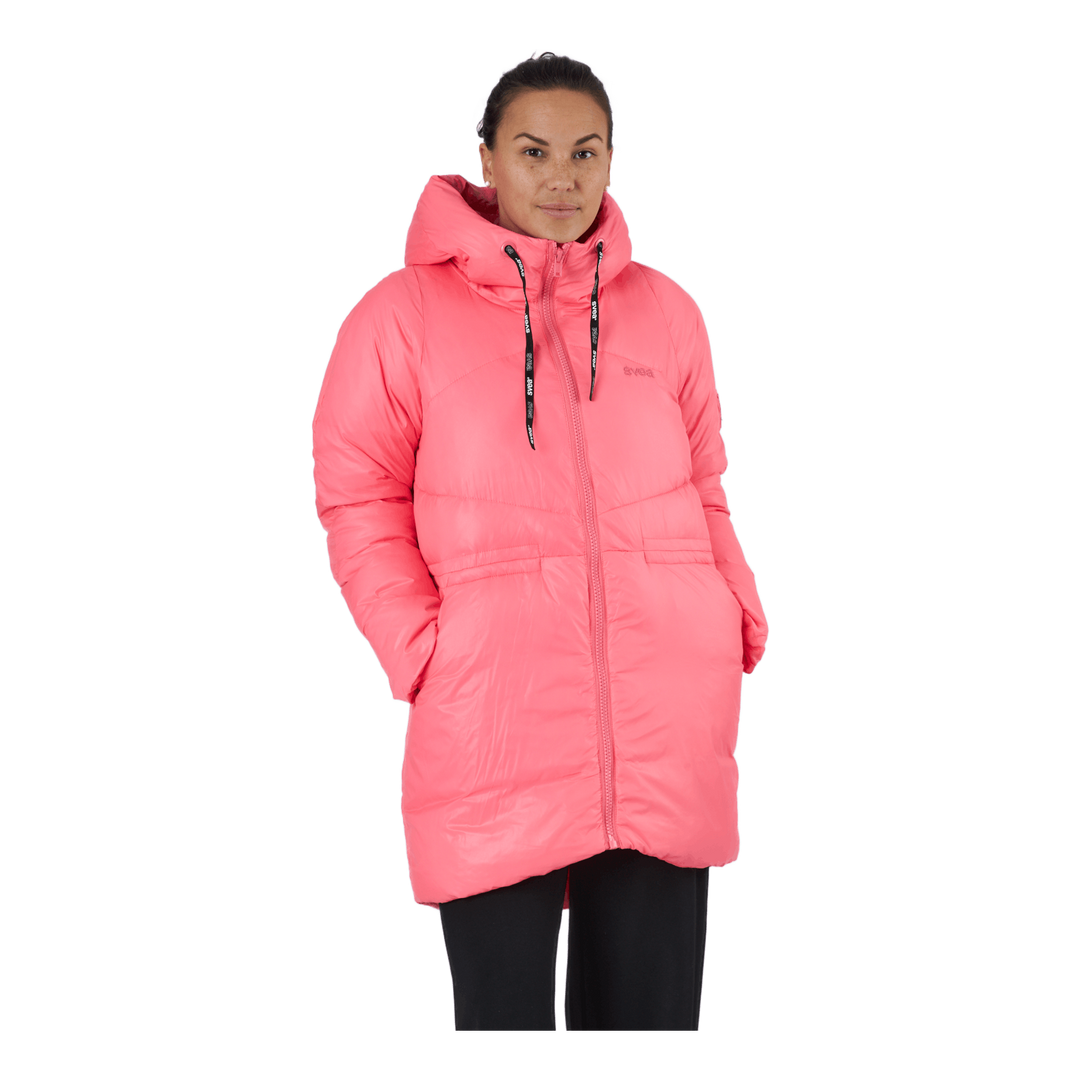 W. Mid Length Shiny Jacket Happy Pink – 