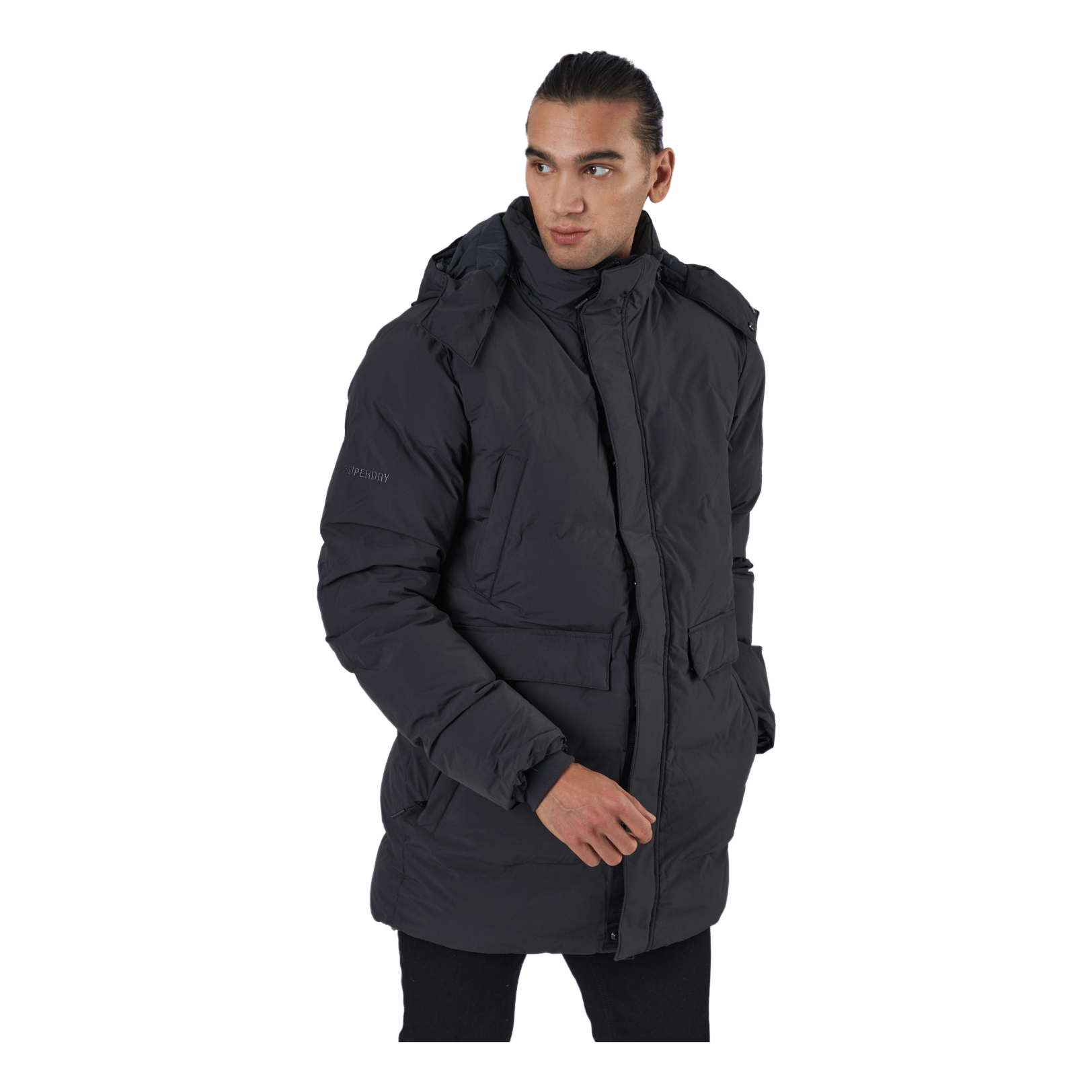 Train Heavyweight Puffer Dark Charcoal – 