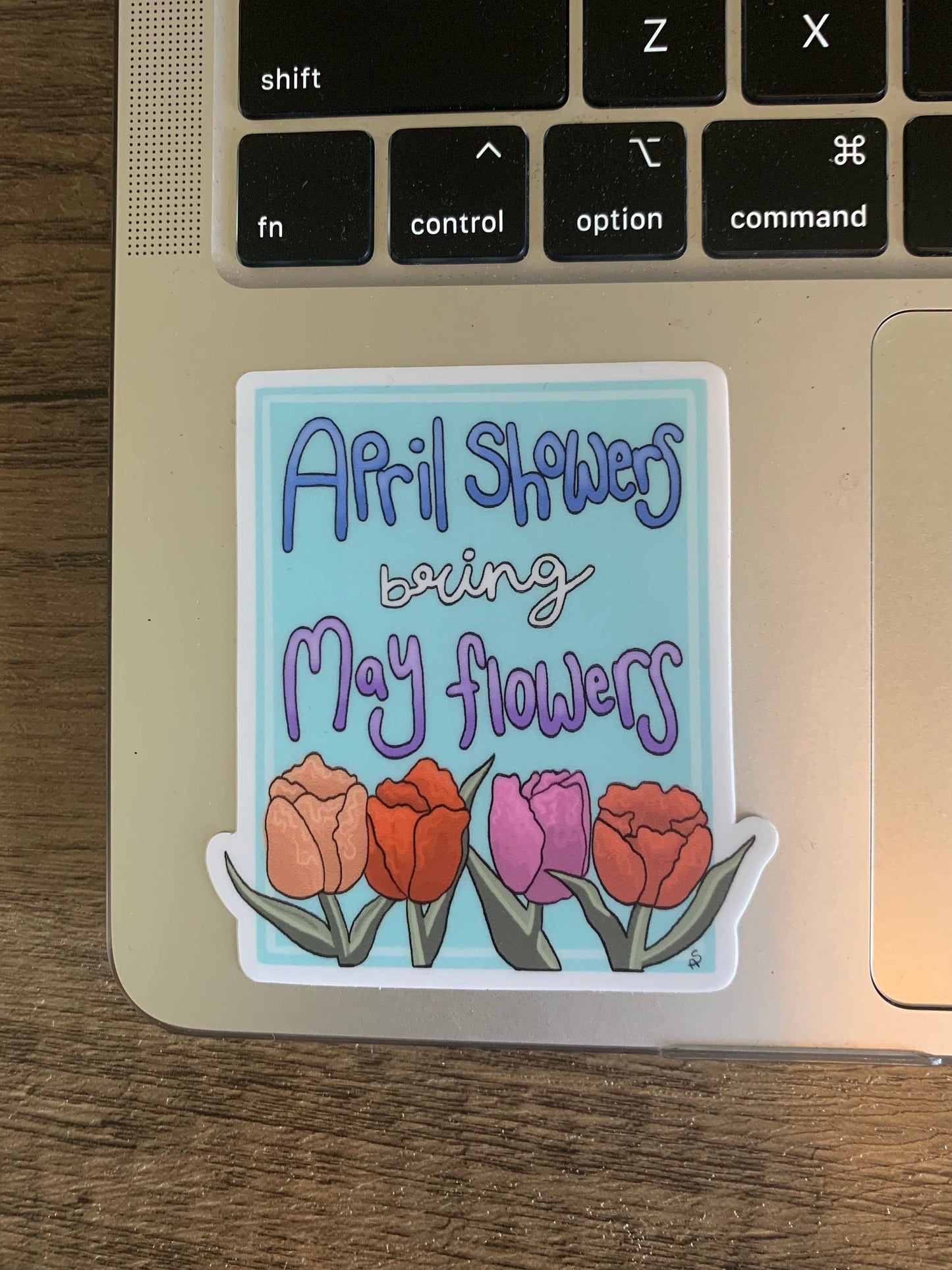 April Showers bring May Flowers - High Quality Matte die-cut sticker- laptop & waterbottle decal