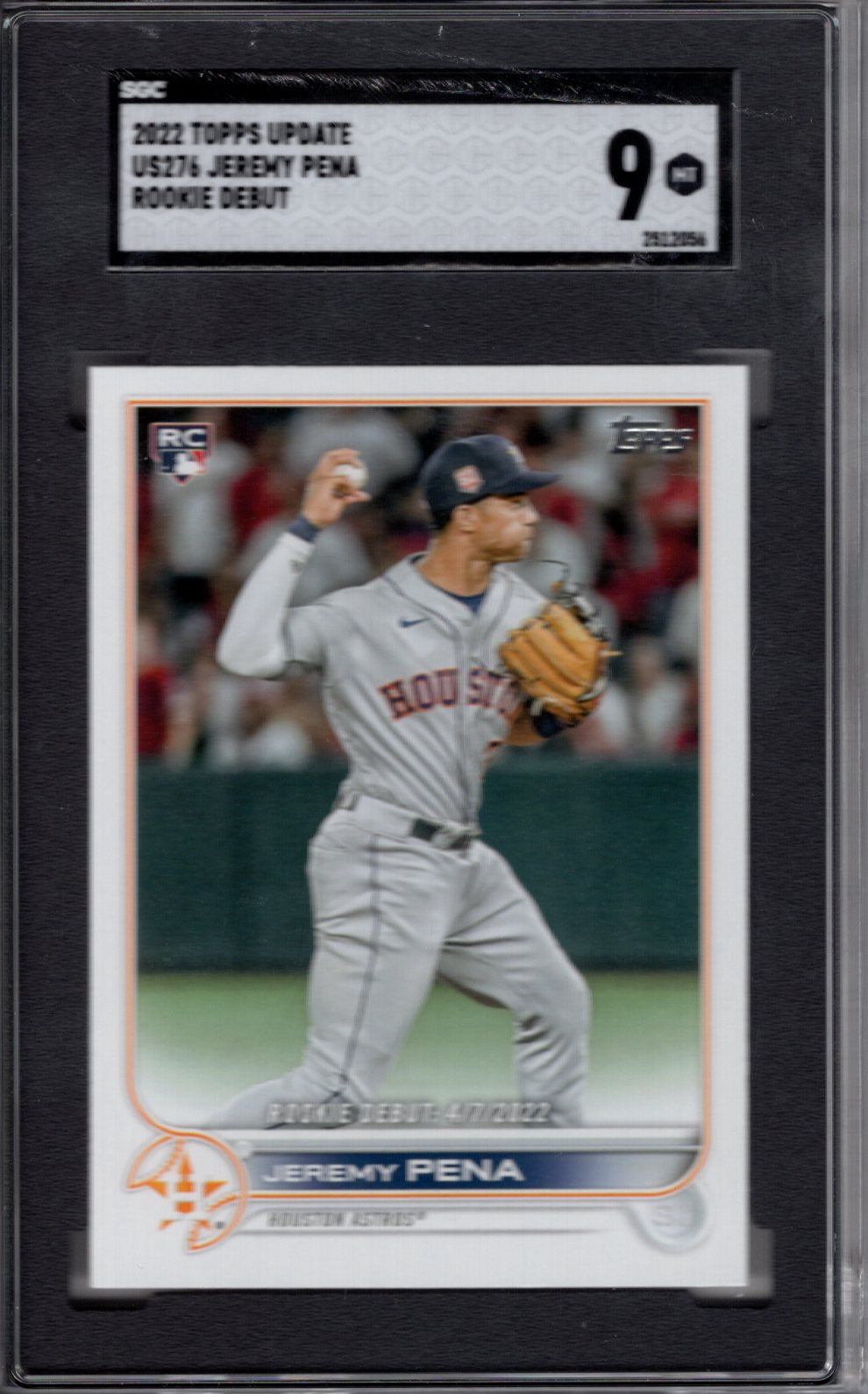 2022 Topps Update Jeremy Pena SCG 9