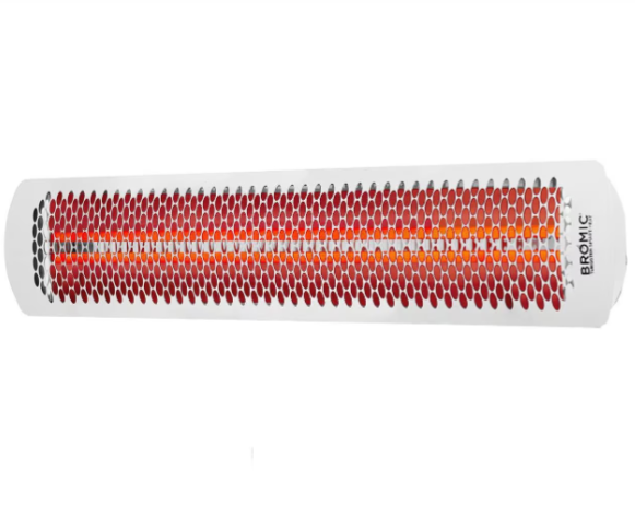 Bromic Heating Tungsten Smart-Heat 56-Inch 6000W Dual Element 277V Electric Infrared Patio Heater - White - BH0420045