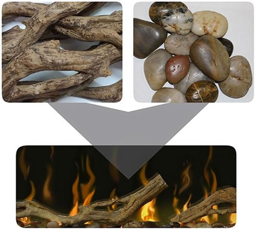 DIMPLEX Driftwood and River Rock Accessory Kit- X-LF50DWS-KIT
