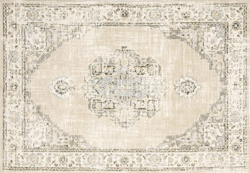 Andorra Area Rug 303D Ivory vintage pattern