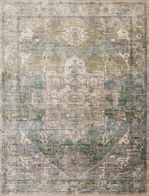 Green area rug 