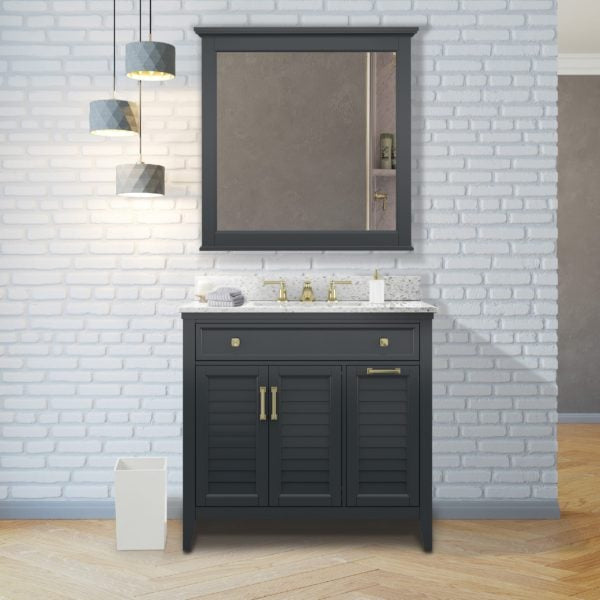 Callen 36" Vanity in an industrial bathroom