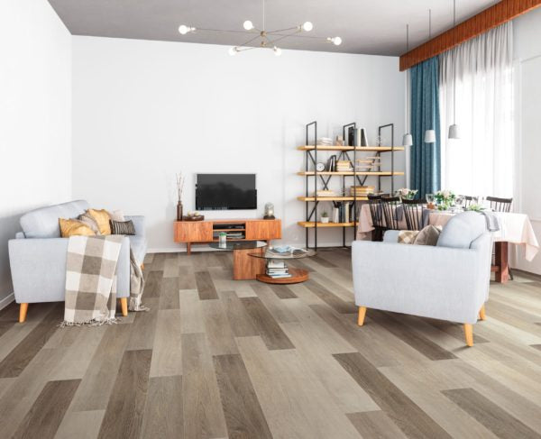 COREtec Plus Enhanced Vinyl Plank Daytona Oak wood-look living room floors