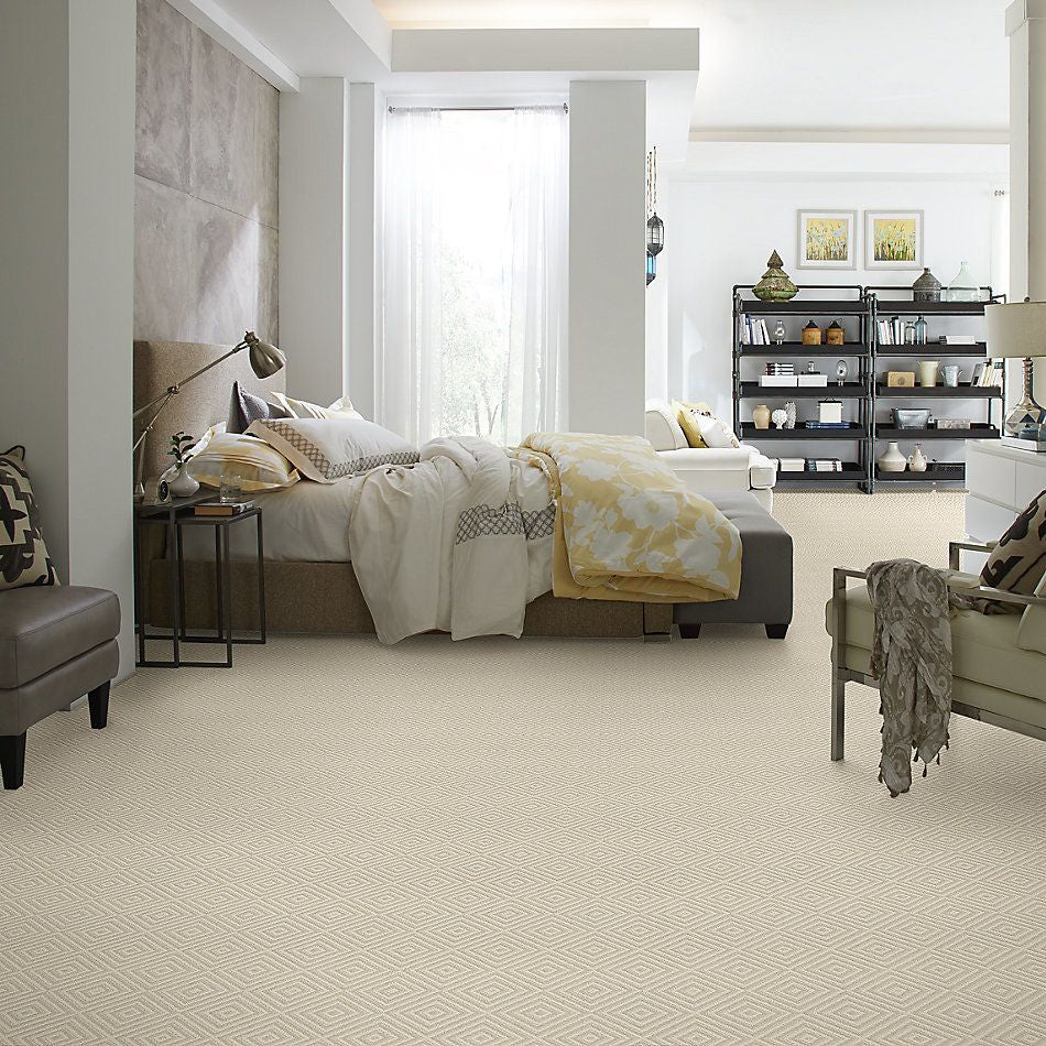Ivory Cream Aristocrat On Trend Carpet on Bedroom Floor