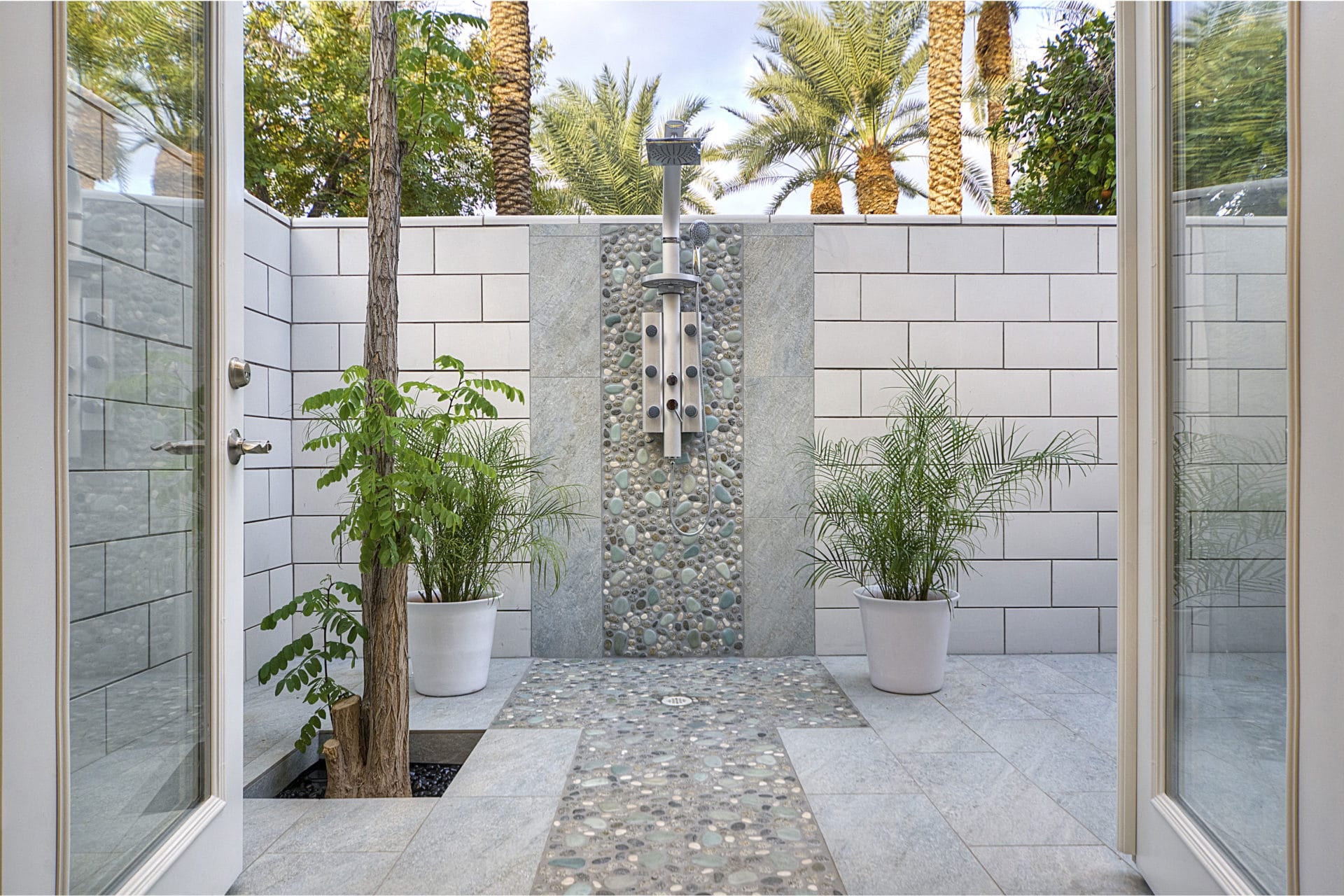 Birds Egg Perfect Pebble 12×12 Natural Stone Outdoor Shower Tile