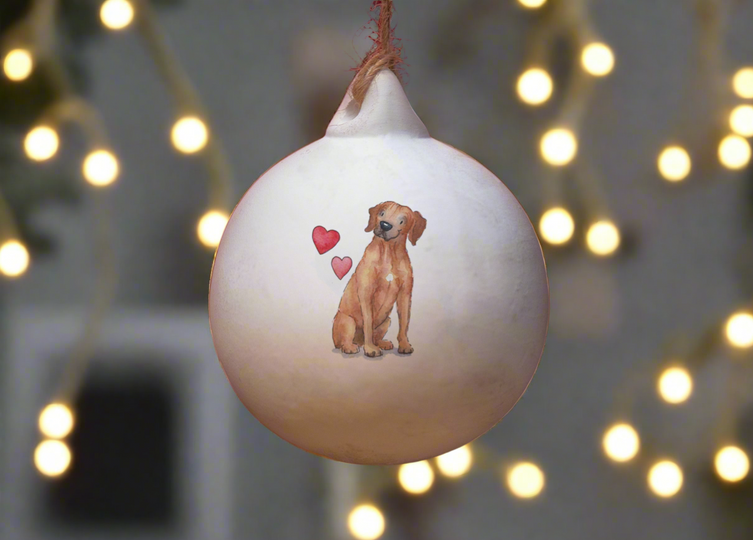 Rhodesian Ridgeback Ceramic Round Bauble Image 1