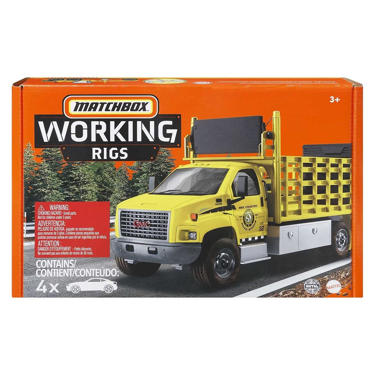 Mattel – Matchbox – Working Rigs – Baustellenfahrzeuge, 4er-Pack