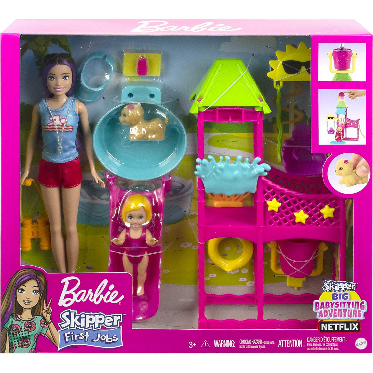 Mattel – Barbie – Skipper Babysitters – Spielset, Wasserpark