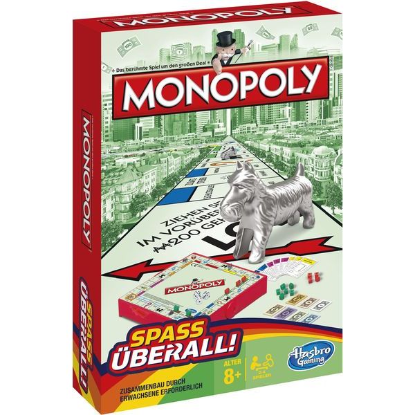 Hasbro – Monopoly – Kompakt Reisespiel, Brettspiel