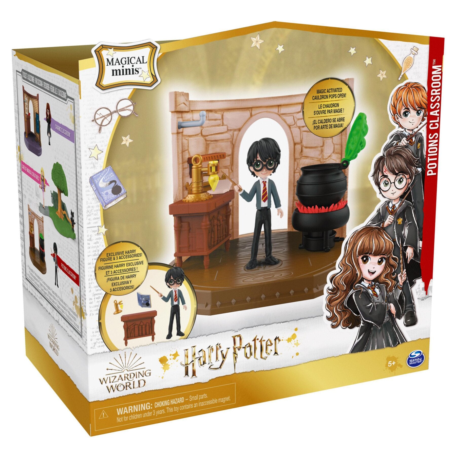 Wizarding World Harry Potter – Hogwarts Zaubertränke Klassenzimmer Spielset mit exklusiver Harry Potter Sammelfigur