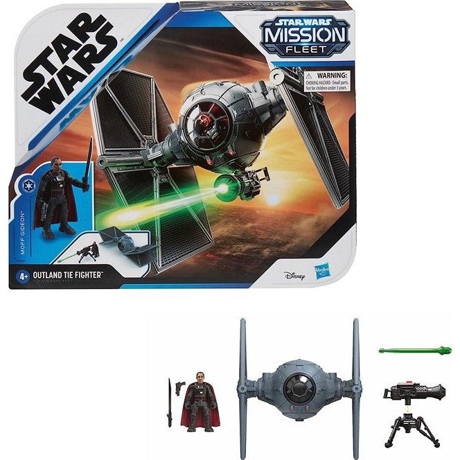 Hasbro – Disney – Star Wars – Mission Fleet – Spielset, Fahrzeug mit Figur, Outland Tie Fighter