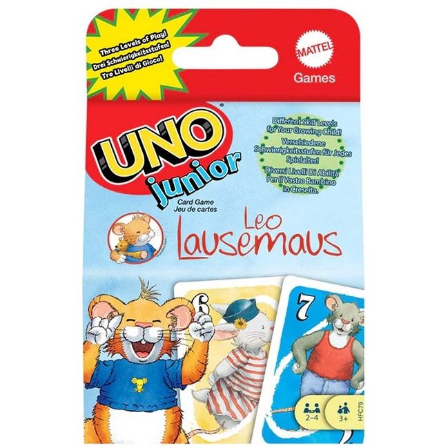 Mattel – Leo Lausemaus Kartenspiel UNO Junior, Spiel, Reisespiel