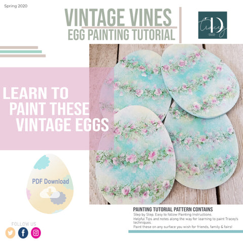 Vintage Vines Egg Painting Tutorial PDF