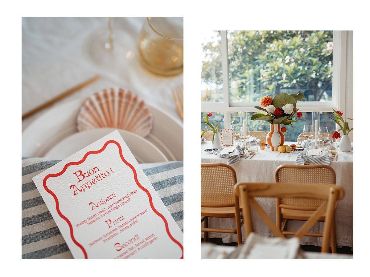 Capri Table Setting - The Sea Salter Co. Wedding Stylist Byron Bay 