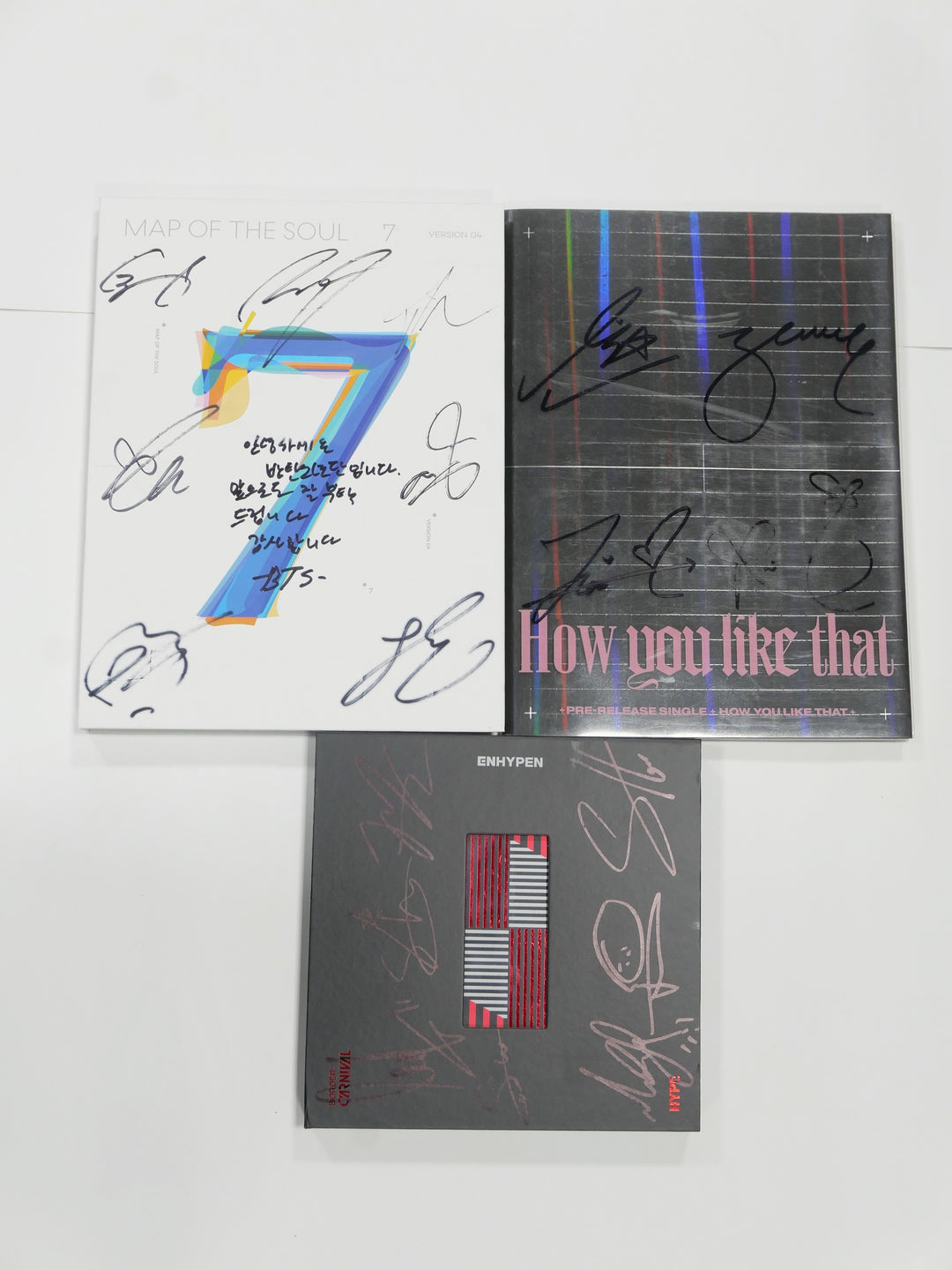 Blackpink, BTS, Enhypen - Hand Autographed(Signed) Promo Album ...