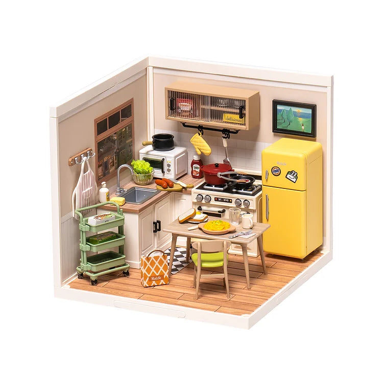 Rolife Happy Meals Küche DIY Kunststoff Miniaturhaus DW008
