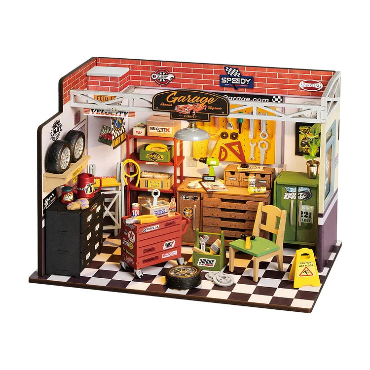 Rolife Garagen-Werkstatt-Bausatz zum Selberbauen, Miniaturhaus, DG165