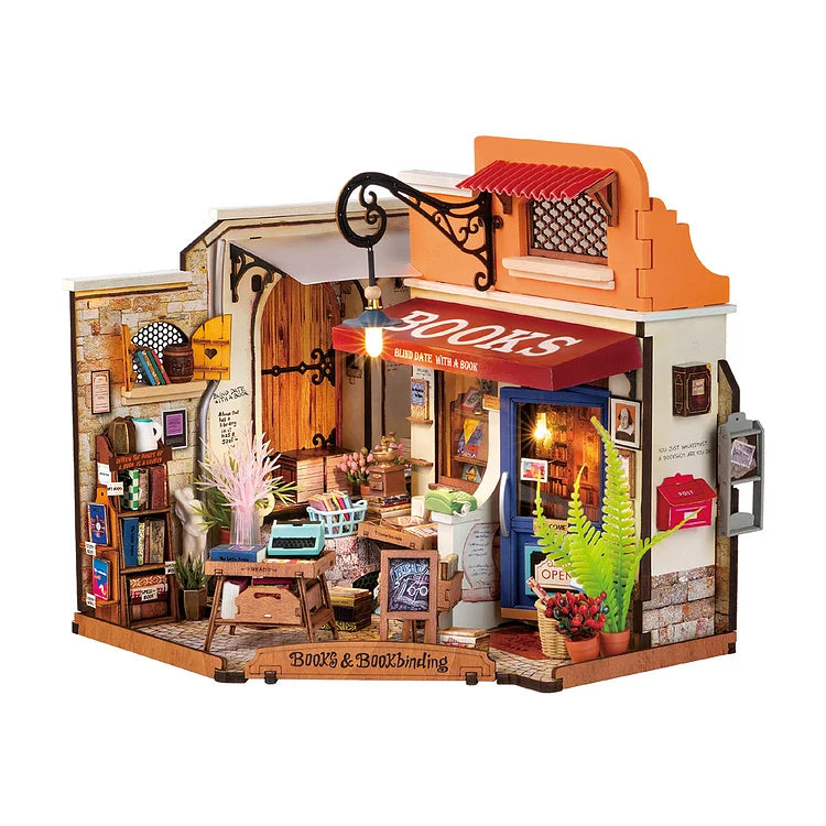 Rolife Corner Bookstore - Bausatz für Miniaturhäuser zum Selberbauen, DG164