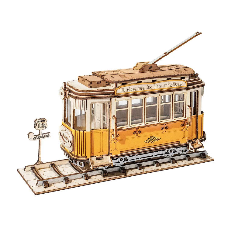 Rolife Retro Straßenbahn 3D Holzpuzzle TG505 | Robotime Online