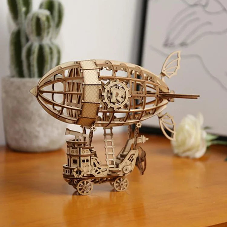 Puzzle 3D en bois modèle dirigeable Rolife TG407 | Robotime Online