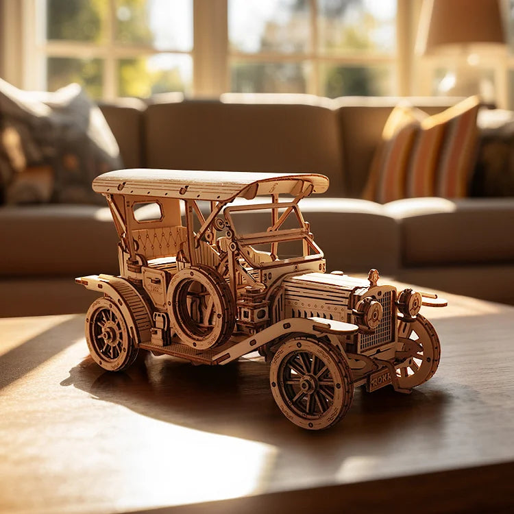 Puzzle 3D en bois ROKR MC801 - Voiture ancienne | Robotime Online
