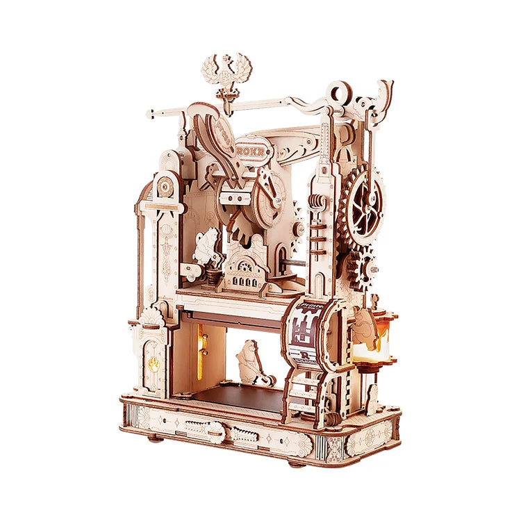 ROKR Klassische Druckpresse Mechanisches 3D-Holzpuzzle LK602 | Robotime Online