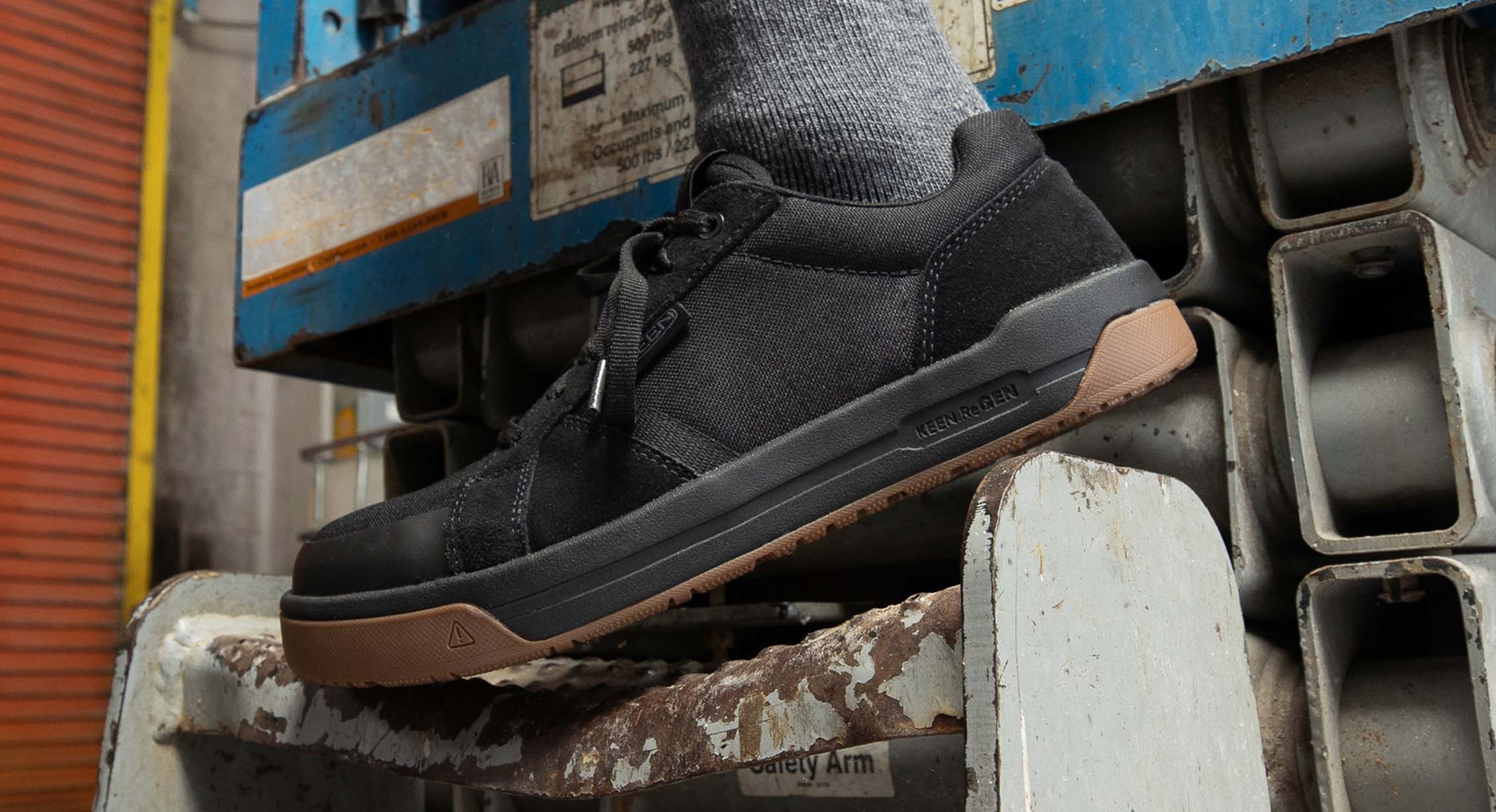 メンズ ケントン イーエスディー ワークシューズ Black/Gum