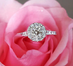 Halo Diamond Engagement Ring