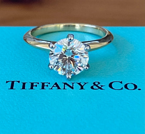Tiffany Platinum Solitaire Ring - Estate Diamond Jewelry