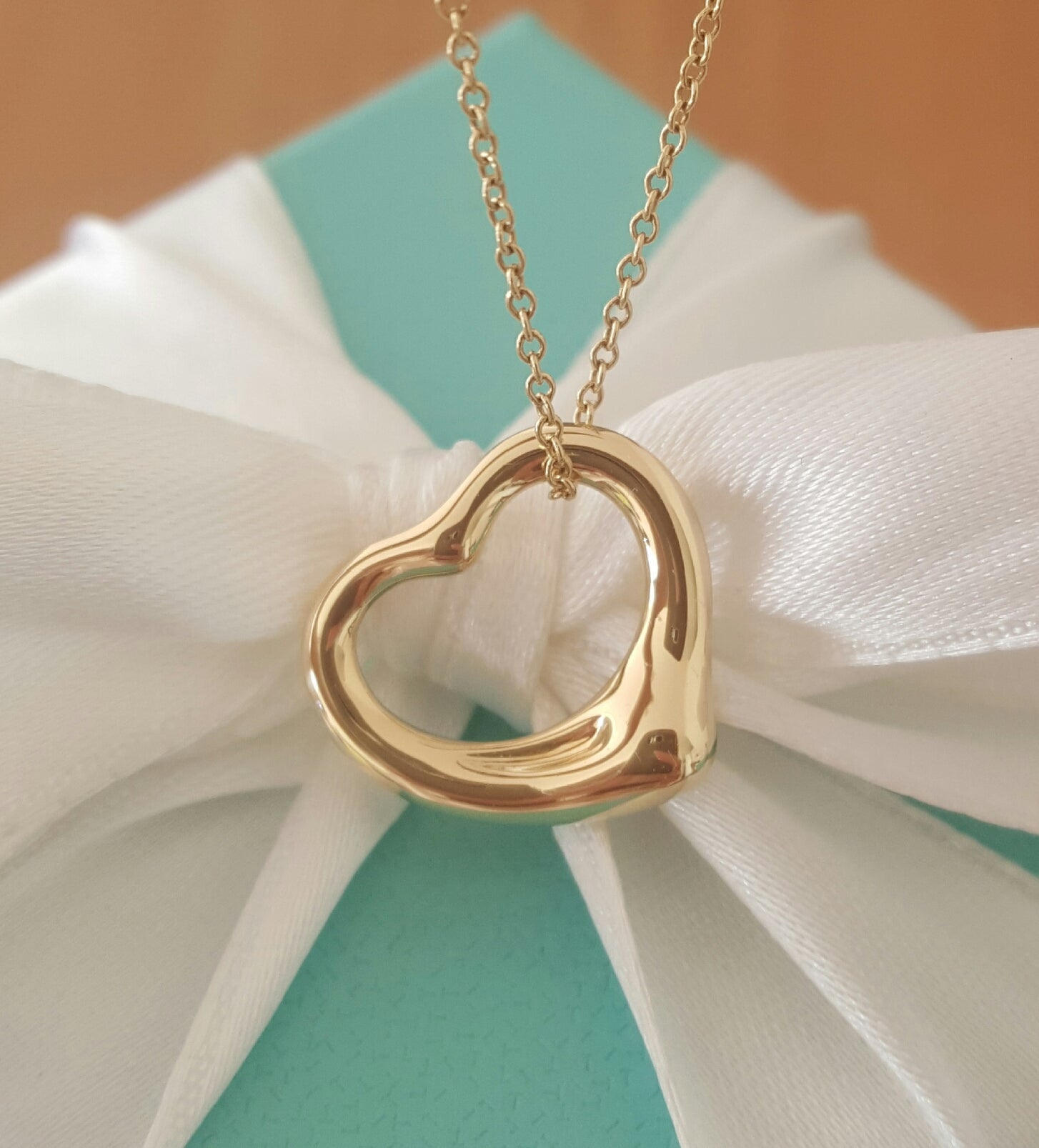 Buy Vintage Tiffany & Co. 18ct Yellow Gold Heart Pendant/Necklace
