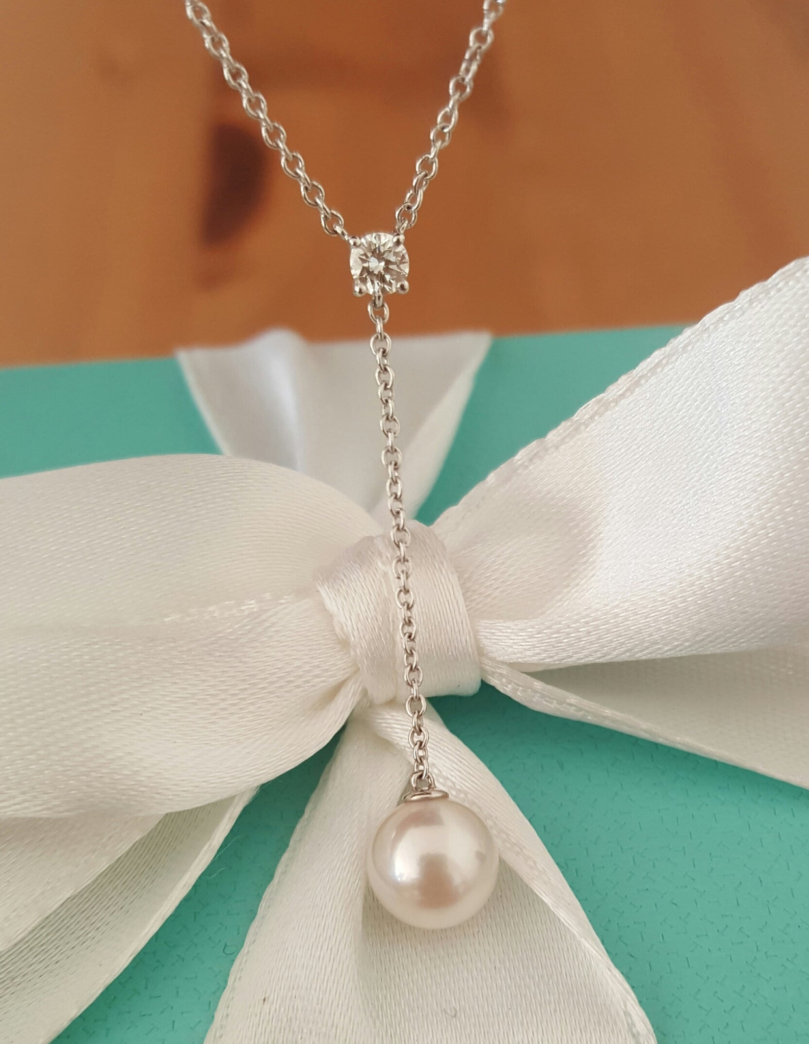 pearl drop necklace tiffany