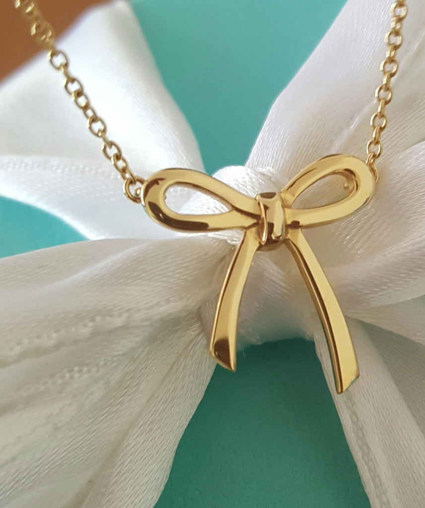 gold bow necklace tiffany