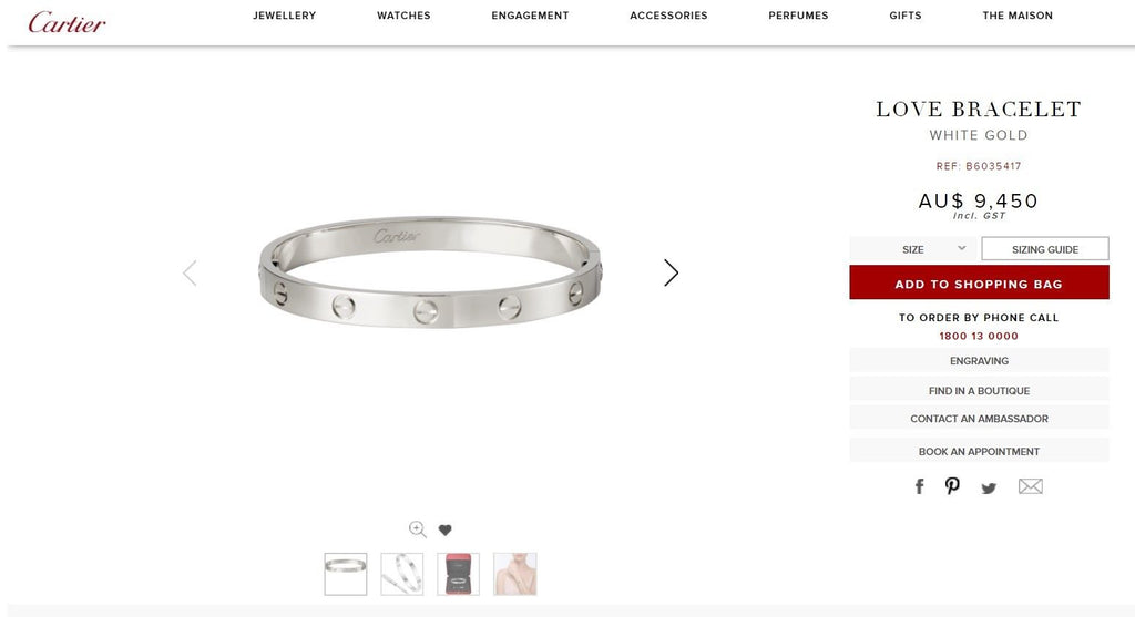 cartier love online