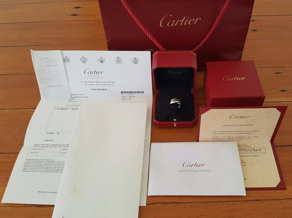 cartier ring certificate