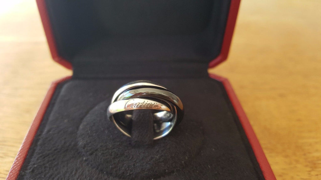 cartier black ceramic trinity ring