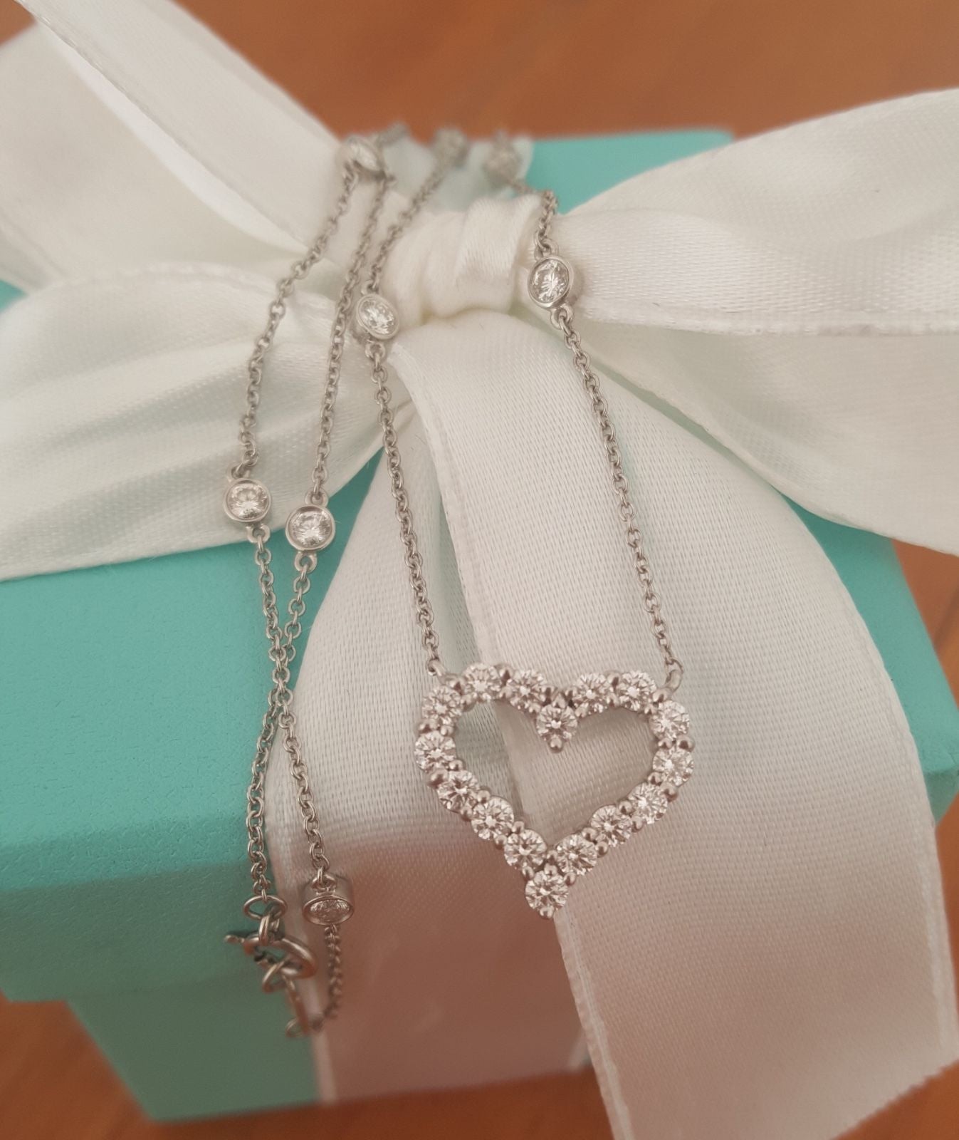 Buy Tiffany & Co. Diamond Heart Pendant with a Platinum Chain ...