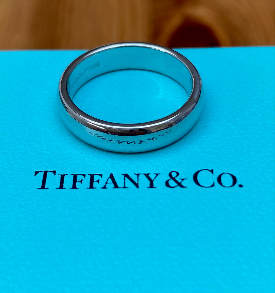 Tiffany Co Forever Platinum Wedding Band 4 5mm Wide Catherine   IMG 7647 1024x1024 