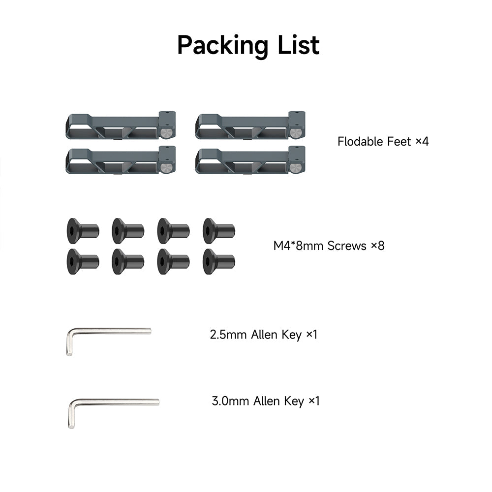 Ortur Foldable Feet for Laser Master 3 Series Packing List