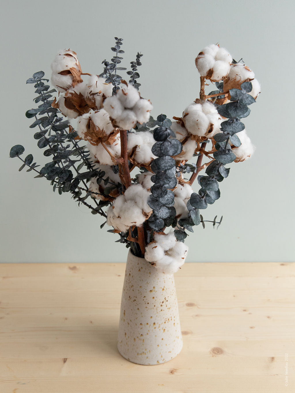 Bouquet de fleurs séchées avec fleurs de coton et eucalyptus stabilisé -  Bouquet « Douceur » | Fleuriste à Ferney Voltaire | Livraison partout en  France – malvarosaflowers